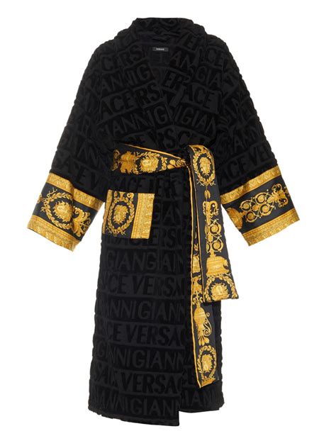 versace black and gold robe